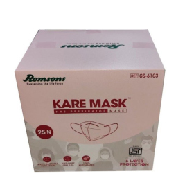Romsons Kare Plus N95 Respirator Face Mask - Adult Pack of 25 (GS-6108)