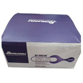 Romsons Bi-Valve 3 Way Stop Cock Stopcock - Pack of 50