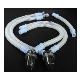 Reusable Silicone Adult Double Water Trap Ventilator Circuit, Model Number: 912111012