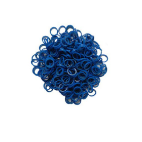 Dentosmile Orthodontic Colour Elastics | Dental elastics band for teeth gap | Pack of 100 Pcs (Blue 1/4" - 3.5 Oz)