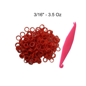 Dentosmile Orthodontic Intraoral Latex Elastics - Red colour