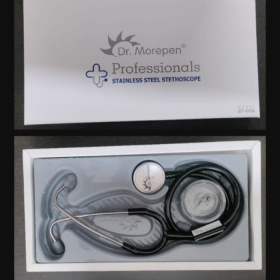 Dr Morepen ST-07 Stainless Steel Stethoscope (Black)