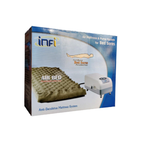 INFI Polyvinyl Chloride Air Mattress and Pump System for Bed Sores (Beige, Cream)