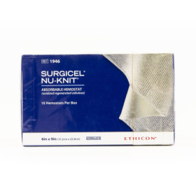 Ethicon NU-KNIT Surgicel Absorbable Hemostat - 6in x 9in 1946 Pack of 10