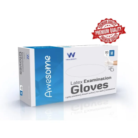 Waldent Latex Premium Examination Gloves-Medium