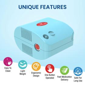 EASYCARE (EC7200) Compressor Nebulizer Machine with Child & Adult Mask