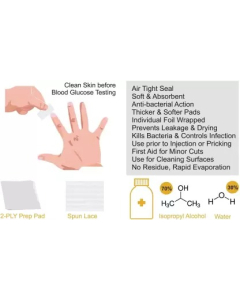 Control D Alcohol Swabs 100Pcs