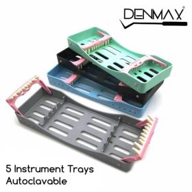 Denmax Autoclavable 5 Instrument Tray - With Lock Plastic