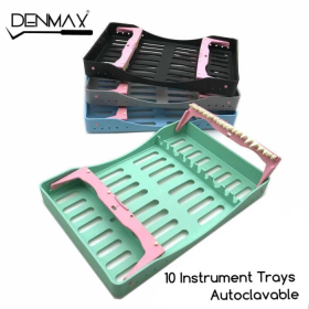 Denmax Autoclavable 10 Instrument Tray - With Lock Plastic