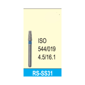 Octa Dental Rounded Shoulder (RS) Series Super Short Shank Diamond Burs - Standard (Blue) RS-SS31