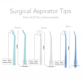 Denmax Surgical Aspirator Suction Tips - Pack of 25Pcs