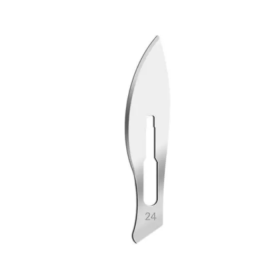 EUZA Surgical Blade Scalpel Blade no.24- (10 pcs) with BP handle no.4 (1PCS) Surgical Scalpel  (Pack of 10)