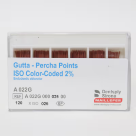 Dentsply ISO Color-Coded 2% Gutta Percha Points - Pack of 120