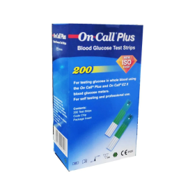 On Call Plus Glucometer Strips - 200 Strips Pack
