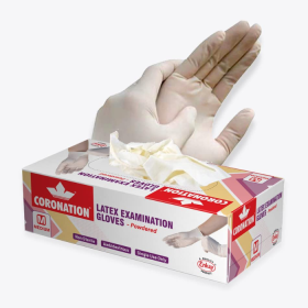Coronation Latex Medical Examination Gloves (Powdered) Size M