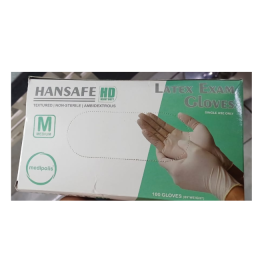 Hansafe HD latex examination gloves