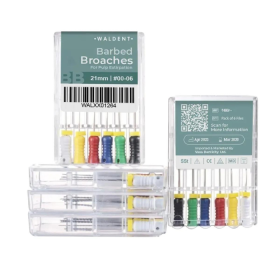 Waldent Barbed Broaches 21mm (Pack of 6)