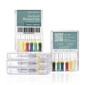 Waldent Barbed Broaches 25mm (Pack of 6)