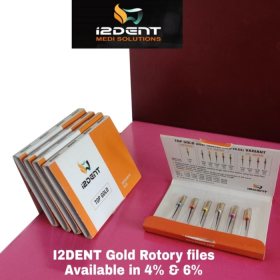 I2Dent Top Gold Refill NiTi Rotary Files - 4% 25mm 25