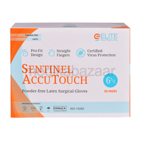 Elite Surgical Sentinel Accutouch Gloves | 6.0 mm | Blue | Pack of 100