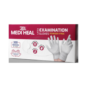 30 x ZP Mediheal Latex Powder Free Examination Gloves - Medium Size, Pack of 100