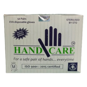 Handcare EVA Examination Gloves - Sterile, Medium, Pack of 50 Pairs