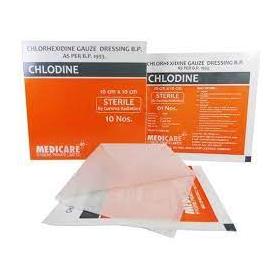 STERILE CHLOREHEXIDINE GAUZE DRESSING - CHLODINE-10 CM x 30 CM