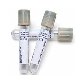 Meditubex Sodium Fluoride Glucose 2ml Non Vacuum Blood Collection Tube - Single Rubber Cap Pack of 100 Tubes (103.1)