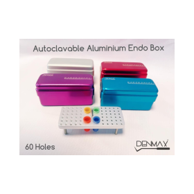 Denmax Aluminium Autoclavable Endo File Box - With 60 Holes