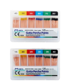 Meta Biomed ISO Standard Colour Coded 2% Gutta Percha Points - 55