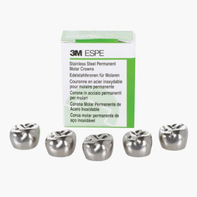 3M Stainless Steel Permanent Molar Refill Preformed Paediatric Crowns