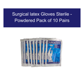 Surgical latex Gloves Sterile - Powdered Pack of 25