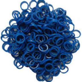 Dentosmile Orthodontic Colour Elastics | Dental elastics band for teeth gap | Pack of 100 Pcs (Blue 1/4" - 3.5 Oz)