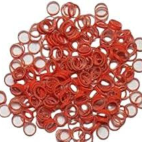 Dentosmile Orthodontic Intraoral Latex Elastics | Pack of 100 Pcs + Placer for Braces Size | 3/16" - 3.5 Oz | Red colour