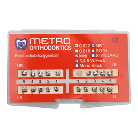 METRO ORTHODONTICS METAL GOLD SERIES 022