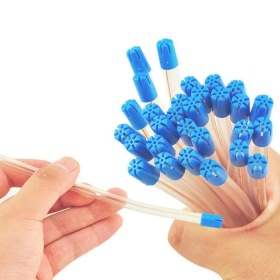 Waldent Saliva Ejector - Blue Tip (Pack Of 100 With Copper Wire)
