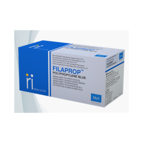 Meril Filaprop Polypropylene Bu Curb Dntn Suture - USP 6-0, PPL60 8726, Pack of 12