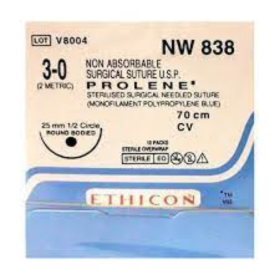 Ethicon Prolene Suture - USP 3-0 NW838 Pack of 12