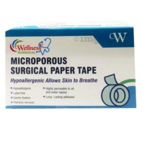 Wellness Surgical WSAP01 Microporous Paper Tape-1 Inch X 5 Meter (12pcs)