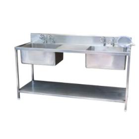 Washing Table with double sink without enclosures