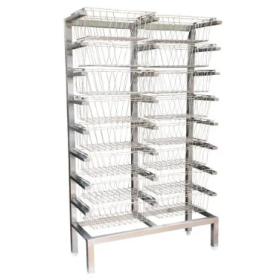 S. S. SINGLE / DOUBLE FREE STANDING MODULAR BASKET STORING RACK