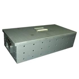 Aluminium Perforated Instrument Box With Lid and Handle