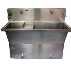 S. S. HAND WASH SCRUB STATION, MANUAL / FOOT OPERATED / AUTO