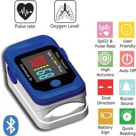 Control D Bluetooth Digital Pulse Oximeter for SpO2 & Pulse Measurement Pulse Oximeter (Blue, White)