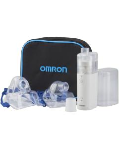 Omron Nebulizer Microair NE-U100 Portable Pocket Sized 360 Degree Silent Mesh Nebulizer (White)