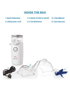 EASYCARE (EC7101) Portable Mesh Nebulizer for Kids & Adults
