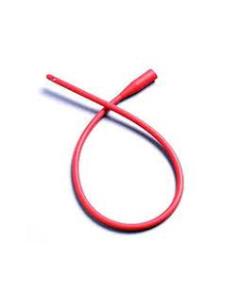 Red Rubber Urethral Catheter Pack of 100 - High-Quality, Durable Performance - Medical Catheterization Supplies