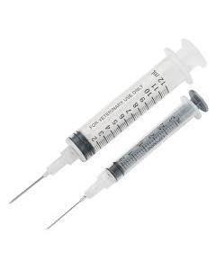 LUER LOCK SYRINGE WITH NEEDLE PACK OF 100