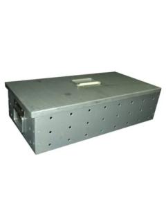 Aluminium Perforated Instrument Box With Lid and Handle