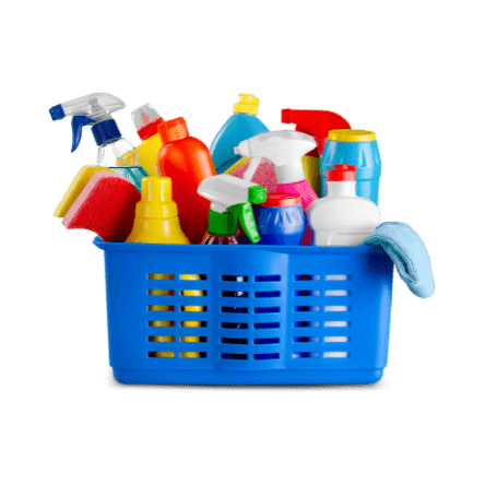 What are the cleaning products used in health care centres